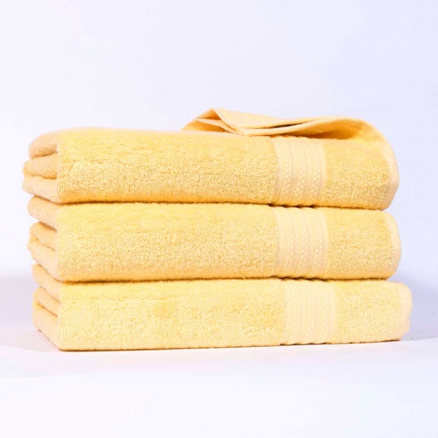 Set ručník JESSICA 70x140cm žlutá 4ks + 1ks zdarma