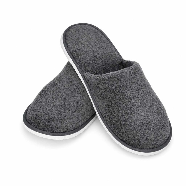 Hotelové pantofle coral velvet šedá